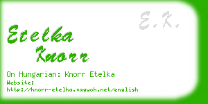 etelka knorr business card